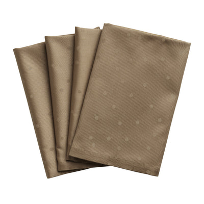 Compliments Stoffservietten Confetti, Walnuss – 45 x 45 cm (4er-Pack)