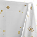 Constellation Weiß/Gold - Weihnachtstischdecke mit Metalldruck, 150 x 240 cm, Muster
