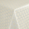 Daisy Lace – cremefarbene Wachstuch Tischdecke in Spitzenoptik mit kleinen Blumen