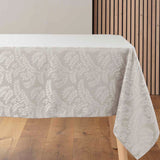 Doriane Taupe – Damasttischdecke mit gewebtem Blattmuster – 140 x 240 cm, Tisch