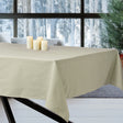 Dotea Sage - Damasttischdecke mit Punkten, 160 x 420 cm, Weihnachtsambiente