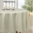 Dotea Sage - Runde Damasttischdecke mit Punkten, Ø 160 cm, weihnachtliches Ambiente