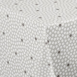 Dotti Earl Grey – Wachstuch Tischdecke mit grafischem Punktmuster, 160 cm breit, Ecke