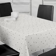 Dotti Earl Grey – Wachstuch Tischdecke mit grafischem Punktmuster, 160 cm breit, Ambiente