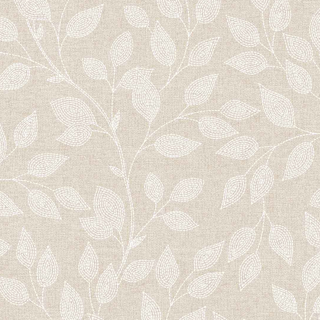 Duchesse – Wachstuch Tischdecke in glatter Leinenoptik mit elegantem Blattmuster