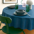Engholm Tilde Blau – Runde Damast Tischdecke Ø 200 cm