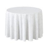 Engholm Tilde Weiß - Damast Tischdecke Ø 250 cm