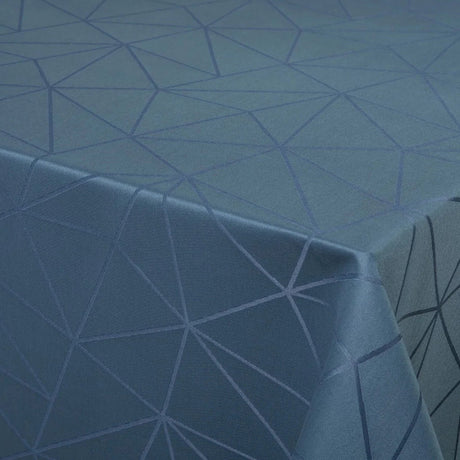 Engholm Tilde Runde Damast Tischdecke, blau Ø 250 cm - Muster