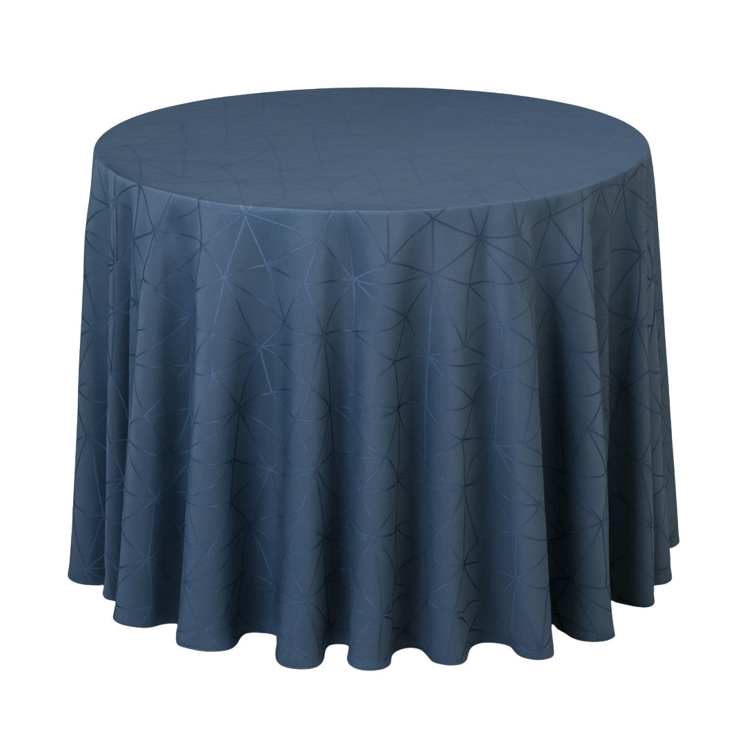 Engholm Tilde Runde Damast Tischdecke, blau Ø 250 cm