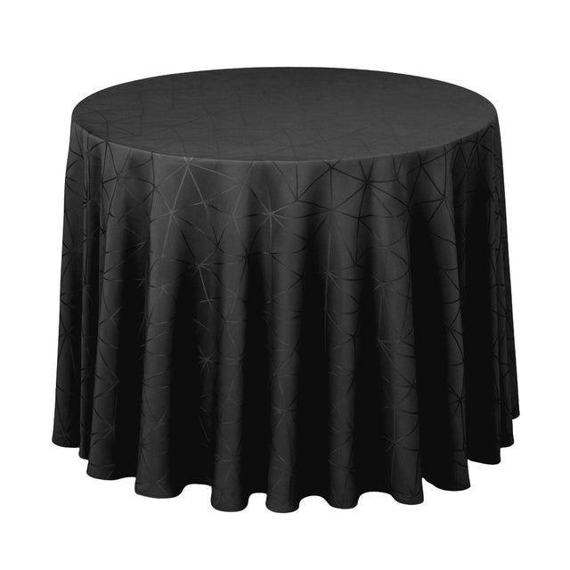 Engholm Tilde Schwarz – Damast Tischdecke Ø 250 cm