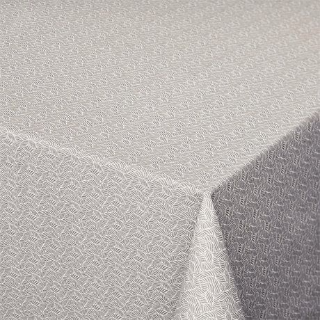 Estes Bølgeblad Sand – abwaschbare Tischdecke mit rutschfester Unterseite, 180 cm breit, Ecke