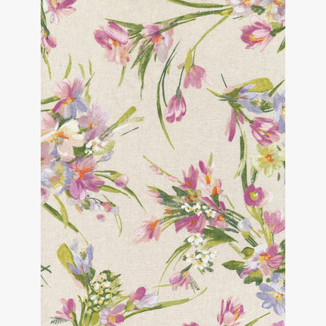 Fiori di Prato – Abwaschbare Tischdecke in Leinenoptik mit Wildblumen, Muster