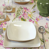 Fiori di Prato – Abwaschbare Tischdecke in Leinenoptik mit Wildblumen
