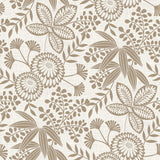 Fleuria Beige – Wachstuch Tischdecke mit botanischem Muster in warmem Beige, Muster