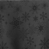 Flocons Anthrazit - Jacquardgewebte Weihnachts- und Neujahrstischdecke, 140 x 240 cm, Muster