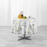 Florasion Ø 180 cm, runde Tischdecke mit Fleckschutz, Tischdekoration