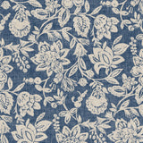 Florena Blue – Extra starke Wachstuch Tischdecke mit Textiloptik, Muster