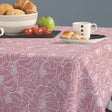 Floret Rose – Extra starke Wachstuch Tischdecke in Textiloptik, Ecke