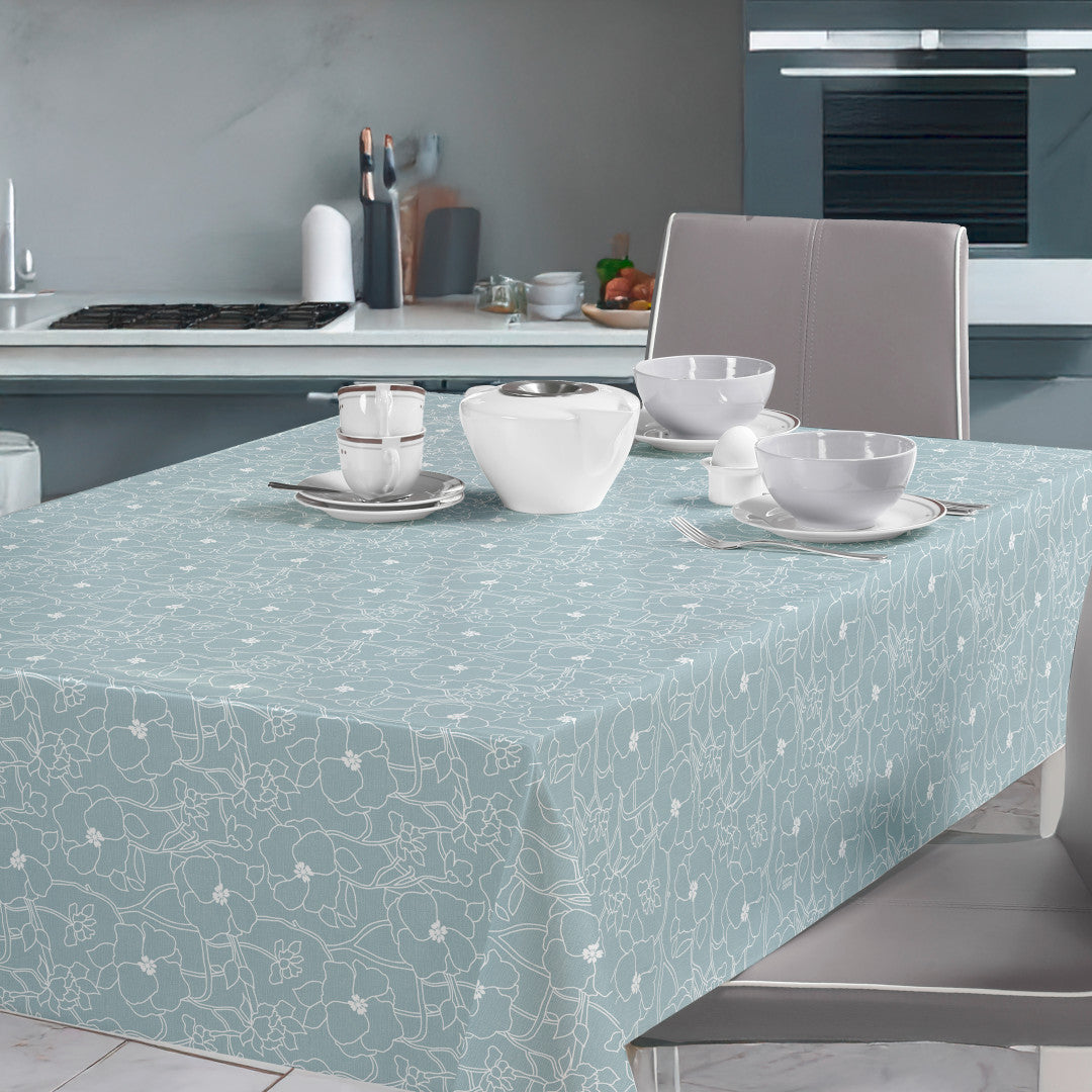 Flower Jam North – Captain Cook Wachstuch Tischdecke mit dezentem Blumenprint, Ambiente