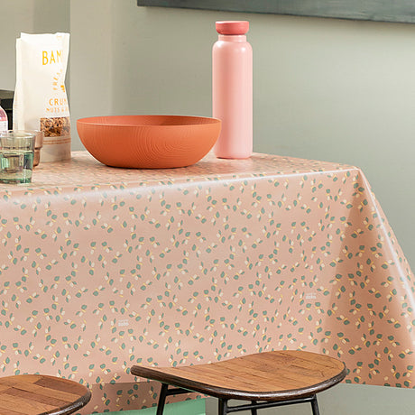 Flower to the People Rosenwood – Lola Wachstuch Tischdecke mit kleinen Blumen, Ecke