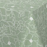 Flower Jam Sage – Captain Cook Wachstuch Tischdecke mit dezentem Blumendruck, Ecke
