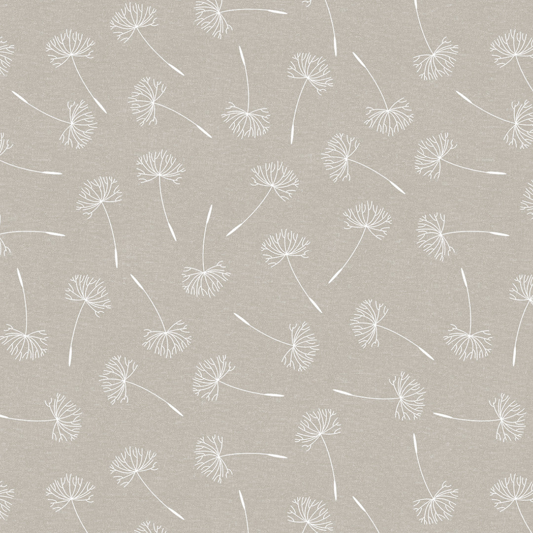 Frøvik Beige – extra breite Wachstuch Tischdecke in Leinenoptik, 180 cm, Muster