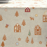 Gingerbread Weihnachtstischdecke – abwaschbare Södahl Tischdecke aus 100% Baumwolle mit rutschfester Unterseite, Muster