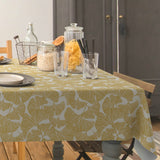 Ginkgo Honey – Extra starke Wachstuch Tischdecke in Textiloptik, Ecke