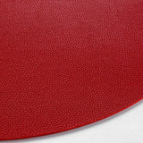 Granis Rot - Rundes Tischset aus Kunstleder Ø 38 cm, wendbar, Nahaufnahme