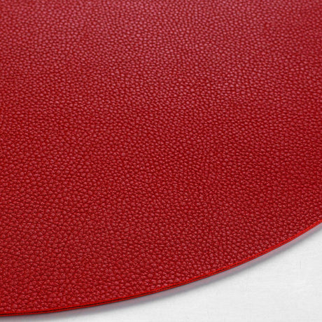 Granis Rot - Rundes Tischset aus Kunstleder Ø 38 cm, wendbar, Nahaufnahme