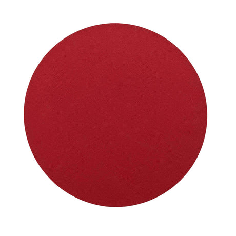 Granis Rot - Rundes Tischset aus Kunstleder Ø 38 cm, wendbar