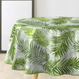 Green Feuilles – Runde Wachstuch-Tischdecke Ø 155 cm