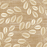 Hessian Leaf Beige – Leicht geprägte Wachstuch Tischdecke mit Blattmuster, Nahaufnahme