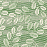 Hessian Leaf Grün – leicht geprägte Wachstuch Tischdecke mit Blattmuster, Nahaufnahme