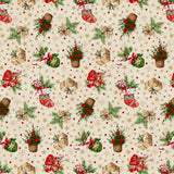 Weihnachtsstrumpf & Geschenkfreude – abwaschbare Weihnachtstischdecke mit klassischen Weihnachtsmotiven, Motive