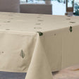 Julia Grün - Bestickte Weihnachtstischdecke, 100% Baumwolle - 140 x 220 cm, Ecke