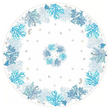Lagon Blau – Runde Provence-Tischdecke Ø 180, Muster
