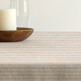 Lam Lino – Jacquardgewebte abwaschbare Tischdecke mit Streifen in Leinenoptik, 180 cm, Nahaufnahme