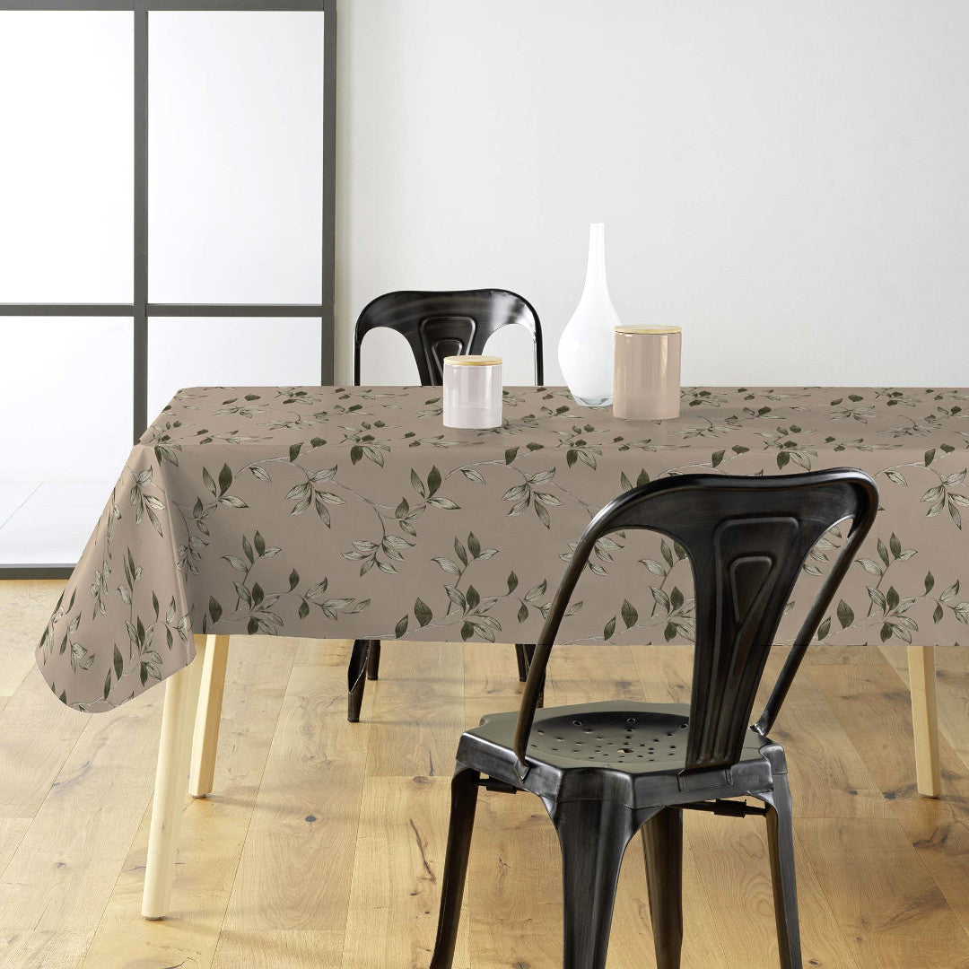 Liane Golden Vine - Wachstuch Tischdecke mit Blattranken in goldenen Nuancen, Ambiente