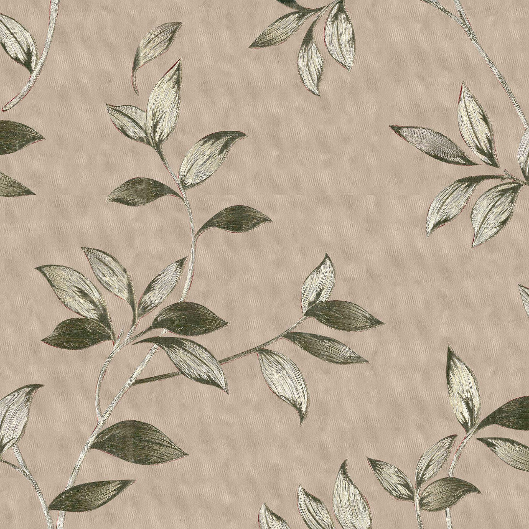 Liane Golden Vine - Wachstuch Tischdecke mit Blattranken in goldenen Nuancen