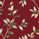 Liane Rouge – Wachstuch Tischdecke in Bordeaux mit goldenen Blattranken, Muster