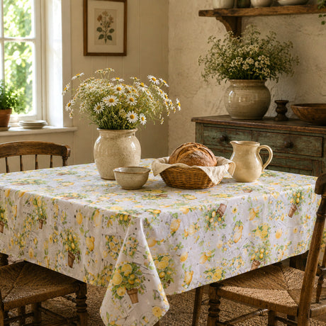 Limoncello Garden – Wachstuch Tischdecke mit Zitronenmotiv, ländliches Ambiente