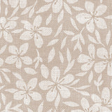 Linen Leaf Natur – leicht geprägte Wachstuch Tischdecke mit Blattmuster, Nahaufnahme