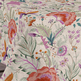 Lino Fiora – Abwaschbare Tischdecke in Leinenoptik mit Blumen, 160 cm breit, Ecke