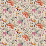 Lino Fiora – Abwaschbare Tischdecke mit Blumen in eleganter Leinenoptik, Muster