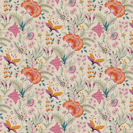 Lino Fiora – Abwaschbare Tischdecke mit Blumen in eleganter Leinenoptik, Muster