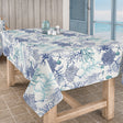 Lino Mare – Abwaschbare Tischdecke mit maritimem Korallenmotiv in Leinenoptik, Ambiente