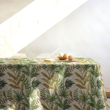 Lino Verdea – Abwaschbare Tischdecke mit botanischem Muster in eleganter Leinenoptik, Ambiente