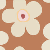 Lola Wachstuch Tischdecke - Big Flower Chai Latte, Muster