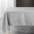 Lolly Grey – Damasttischdecke mit grafisch gewebtem Muster – 140 x 240 cm